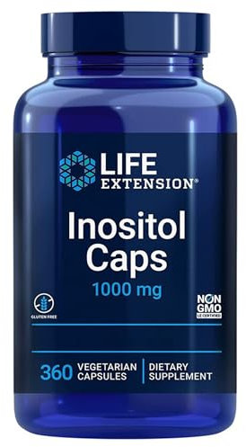 Life Extension, Inositol Caps, 1000 mg per Capsula, Dose Elevata, 360 Capsule vegane, Testate in Laboratorio, Vegetariane, Senza Glutine, Senza Soia, Senza OGM