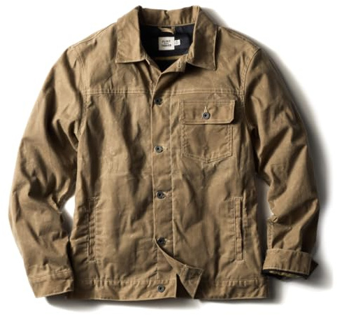 Huckberry Men's Flint and Tinder Flannel-lined Waxed Trucker Jacket Flint and Tinder Flannel Lined Waxed Trucker Jacket (pack of 1)