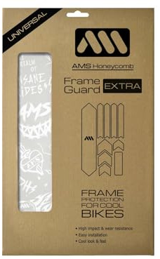 All Mountain Style Bike Frame Protector Extra - Universal Fit, 10-Piece Set for Down Tube, Chainstay, Cable Wear, High-Impact Honeycomb PVC
