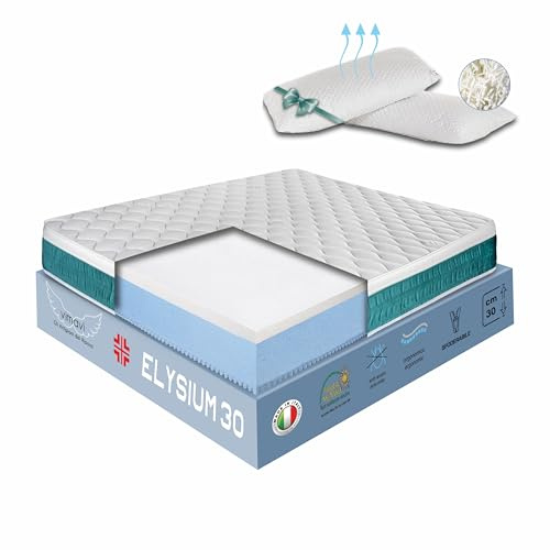vimavì - Materasso Matrimoniale 160x200 Memory Foam Ortopedico Dispositivo Medico Detraibile | Antiacaro Anallergico | 7 Zone Differenziate | Altezza 30 cm | Made in Italy | 2 Cuscini Omaggio