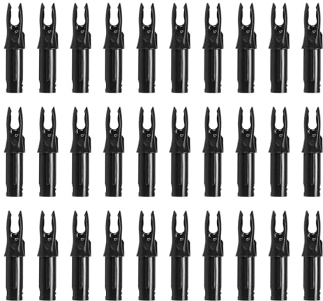 PATIKIL Archery Arrows Nocks 6.2mm, 30 Pezzi Coda di Freccia in Plastica per Sostituzione Freccia per Caccia Tiro Arco Compound Ricurvo, Nero