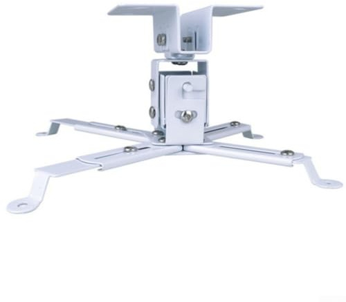 Whychstore Support de vidéoprojecteur, support de plafond réglable à profil bas, support 3 en 1 avec rallonge pour projecteurs LCD/DLP (blanc)
