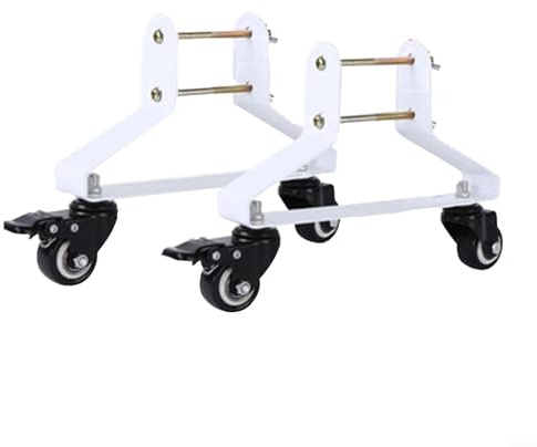 Unidad de soporte de calentador eléctrico con rodamiento de freno y patas de rueda negras, compatible con modelos de radiador A B C, proporciona un soporte fiable para múltiples marcas de calentadores