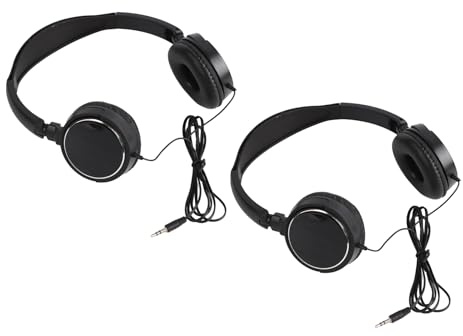 Haosie Cuffie sovrauricolari con cavo, pieghevoli, per smartphone, tablet, MP3/MP4 o computer portatili
