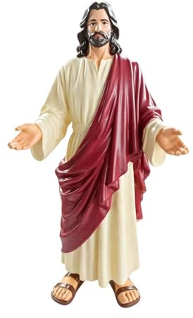 Jesusfigurer - andlig dekor, begränsad samlarfigur från Jesus Kristus | ScaleJesus Loves You Figurines - för lägenhet, kontor, entré, TV-bänk, öppen spis, bibliotek, bord vid m