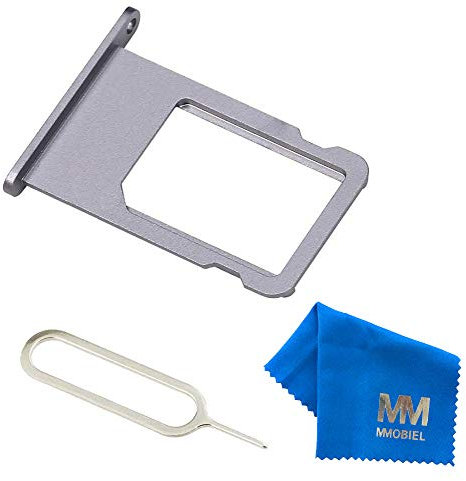 MMOBIEL Vassio Supporto per Carta SIM Compatibile con iPhone 6-4.7 inch (Nero) incl Sim Pin