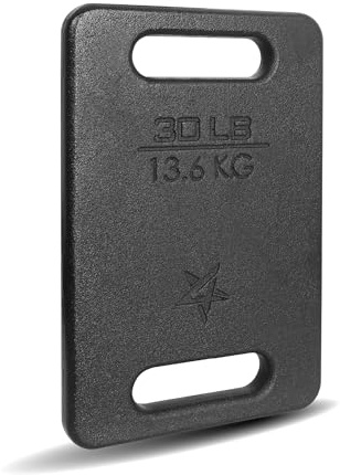 Yes4All 60DA Cast Iron Rucking Weight Plate for Backpack, 13,6 KG | 30 POUND, Black