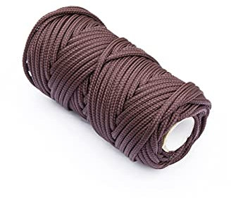 Tresse corde de rechange pour rideau vénitien, polypropylène résistant, ne se décolore pas dans le temps, mesure Ø 3 mm x 20 mètres, charge max 16 kg, couleur marron