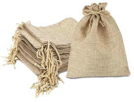 Iuta 15x20cm, 20 sacchetto regalo riutilizzabili, per gioielli, regali, artigianato, feste