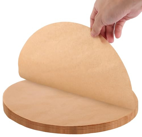 ZOFUN 200 st bakpapper i diameter 30 cm runt bakpapper för varmluftsfritös, för varmluftsfritös, för tårta, grill, bakning och hamburgare efterrätt