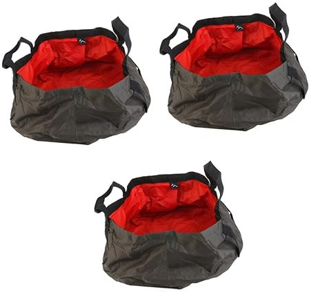 Sosoport 3 Stück 12l Faltbares Wasserbecken Tragbarer Camping-wasserbehälter Mit Wasserhahn Outdoor-Eimer Für Picknick-wandern Rot