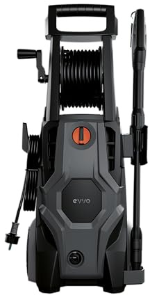 EVVO Hidrolimpiadora HL2400 Pro, 2400W, 180 Bares, 480 l/h, Manguera 8 m, Pistola Regulable, Botella de jabón, Kit Coche, asa de Transporte, diseño Ligero y Potente para Limpieza Exterior