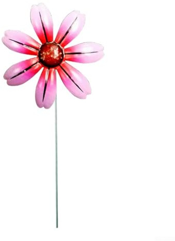 Pali di fiori in ferro e metallo, scultura artistica da giardino per esterni, decorazione per la casa, design adatto per aiuole, vasi e uso interno (rosa)