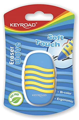KEYROAD Suddgummi – våga/suddgummi för penna och färgpenna/1 st/blister/blandning av färger/perfekt för skola och kontor, Blandning