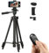 Hitchy Tripod for Smartphone, iPhone 42 inch 106 cm Lightweight Aluminium Tripod for iPhone/Smartphone/Camera with Bluetooth Remote Control, Phone Holder and GoPro Adapter (Black)