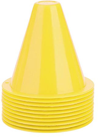 MAGT 3,35 Zoll Kunststoff Sporttraining Verkehrshütchen (10er-Set) - Für Kinderheim Gym Fußballtraining Fußball 5 Farben (Farbe : Yellow)