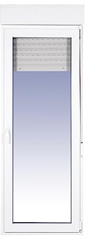 Ventanastock Puerta Balconera PVC 800x2185 Practicable Oscilobatiente 1 hoja apertura Derecha con persiana PVC