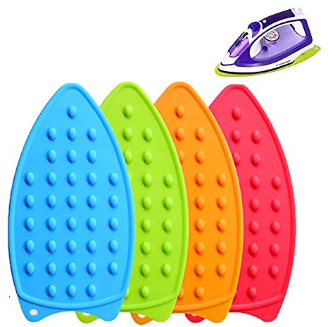Tappetino in Silicone per Ferro, 4 Pezzi Pad in Ferro Resistente al Calore, Pad in Ferro Siliconico Resistente al Calore, Può Essere Utilizzato per Proteggere le Mani da Lesioni