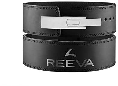 Schwarzes Gewichthebergürtel mit Edelstahlschnalle