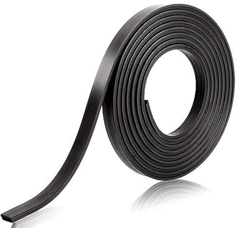 Flexibler Magnetstreifen, Flex-Magnetstreifen, Ersatz-Magnetstreifen, Ersatz-Magnetstreifen, 190,5 cm breit, 0,3 cm dick, für Duschtüren, Schwingglastüren (schwarz)