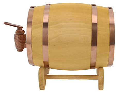 Botte di Vino, Botte di Vino di Pino Premium da 750 Ml, Botte di Legno per Conservare Whisky, Liquori di Vino, Birra, Liquore, Botte di Whisky