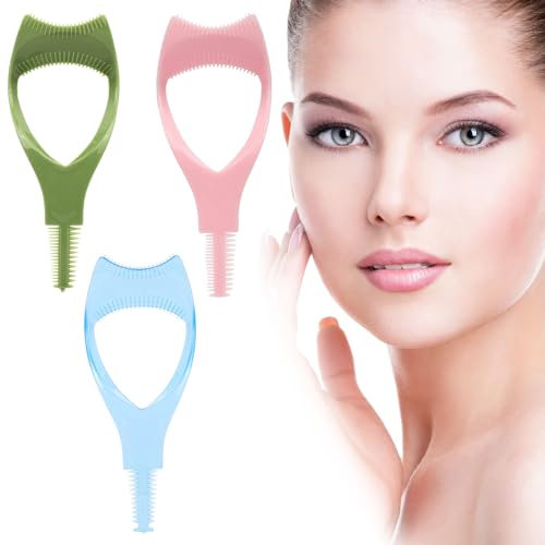 3 Colors 3 in 1 Mascara Shield Guard, Eyelashes Tools Protect Eyelid, Reusable Eyelash Tool for Lash Comb, Upper and Lower Eyelash Applicator