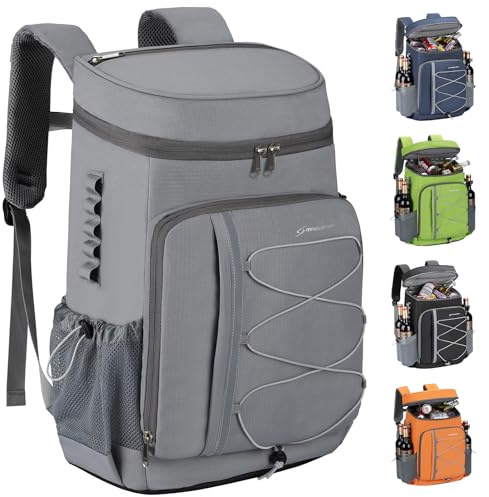 Maelstrom Zaino refrigerante, 50 lattine, a prova di perdite, borsa termica morbida, per campeggio, spiaggia, ghiaccio, leggero, da viaggio, per escursioni, shopping, colore grigio
