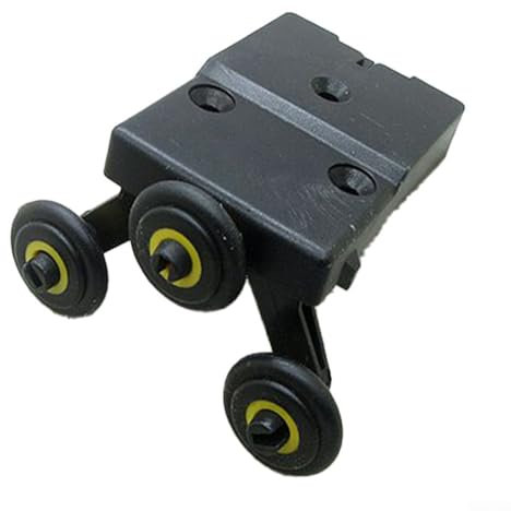 Kit de guía de puerta corredera con operación sin esfuerzo para armarios (núcleo de rueda superior)