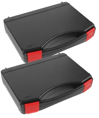 LOORGVEL 2 Stück Kompakte Plastik Werkzeugboxen Stoßfest und Leicht Tragbarer Organizer mit Ergonomischem Griff für Outdoor Reise und Aufbewahrung Kleiner Werkzeuge
