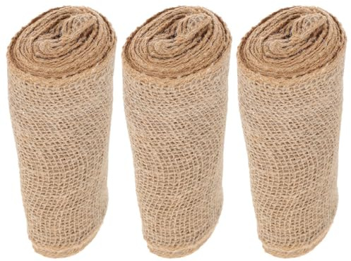 Housoutil Protection Hivernale pour Arbres d'Extérieur et Jardin Housse Chaude en Toile de Jute 3 Pièces Bandage Anti-Gel Respirant pour Arbustes Fruitiers et Jeunes Plants