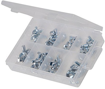 Fixman 613208 Flügelmuttern-Sortiment 40-tlg, Silver