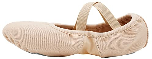 s.lemon Elastic Stretch Canvas Dance Slipper Ballet Shoe with Split Sole LGM Pink 39