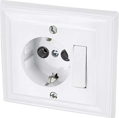 Unterputz Steckdose, Universal-Schalter, All-in-One, Serie G1 reinweiß