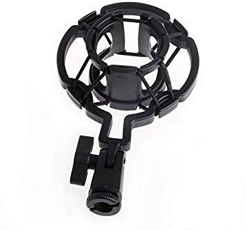 SimpleLife Universal Microphone Shock Mount Holder Clip Anti Vibration Suspension High Isolation For Large Diaphragm Condenser Microphones (Black)