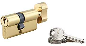 THIRARD - Cylindre à bouton 35 x 25 mm laitonné 3 clés