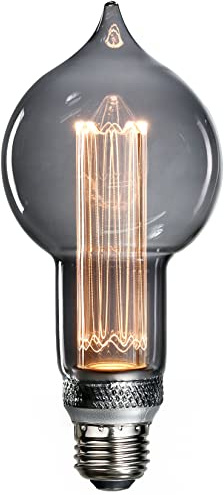 Next Glow LED Vintage Style Bulb, 3.5W Equivalent 20W, Dimmable, Soft Warm Smoke Light Bulb, E26, 55 Lumen, Amber Color for Home, Kitchen, Bedroom, Restaurant