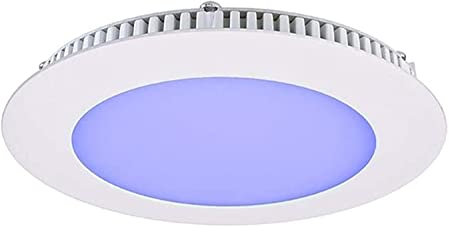 Bill Goff Inc. KIT cromoterapia pannello LED slim incasso 8W RGB luce colorata box doccia 24V Dimmerabile Multicolore RGB + Luce Calda 3000K Controller Telecomando ed Alimentatore inclusi