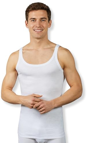 VP PINUCCIO VENEGONI Set 3 Canottiera Intima Uomo Spalla Stretta Cotone Mercerizzato 100% Canottiere Vogatore Intimo Canotta Spallina Canottiera Bianca