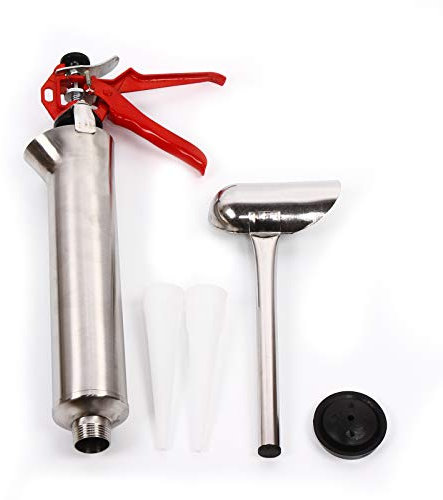 Edelstahl Fugenpistole für Mörtel, Spritzgerät Werkzeug für Ziegelspitzen und Fliesen, Handmörtelpumpe beton spritze, Fugenspritze Mörtelpresse Mörtelspritze