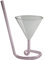 Angoily Rosa Borosilikatglas Spiralweinglas mit Strohhalm, Wein- Hafen- Sipper Die Gl? Cocktailglas Pink Glass Set Weinglas
