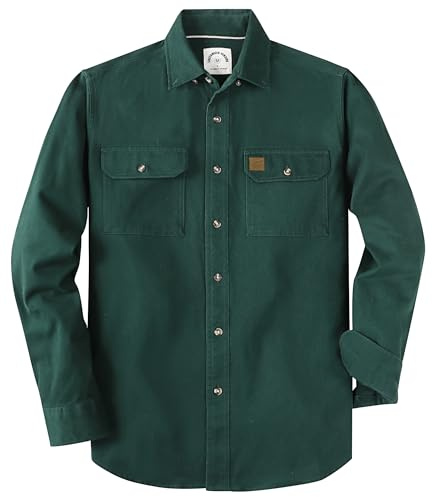 Dubinik® Camicia da Lavoro Uomo Camicia con Le Tasche Button Down Casual Abbigliamento Camice