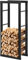 Laneetal Firewood Rack Indoor Outdoor, 40x100x25 cm, Firewood Rack Made of Metal, Wood Stacking Aid, Wood Shelter, Firewood Storage, Firewood Stand, Wood Storage, for Firewood Firewood, Black