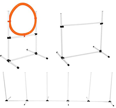 Verstellbares Agility-Trainingsgerät für Hunde – Verbessern Sie die Beweglichkeit und Bewegung Ihres Hundes – Leicht und Langlebig – für Gras oder Ebenen