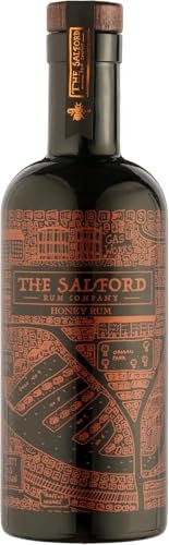 The Salford Rum Company Honey Rum 70cl (37.5% ABV) - Well-Balanced Flavour with Notes of Honeycomb, Caramel & Butterscotch - A Twist on Classic Cocktails - Beautifully Presented Bottle Design