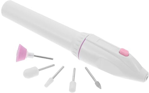 TOPPERFUN Pulidora de Uñas Eléctrica Portátil para Decoración de Uñas, Ruido y Diseño de Plástico y Aleación, Adecuado para Uso en Casa y Nail Art