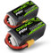 OVONIC RC Lipo Akku 6S 22.2V 1300mAh 100C XT60 Stecker LiPo Batterie Zellen für FPV RC Flugzeug Auto Evader BX Quadcopter Hubschrauber LKW Boot (2 Stück)