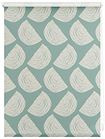 Lichtblick Klemmfix Tageslicht-Rollo mit Motiv, ohne Bohren, Blickdicht, Seitenzugrollo, Made in Germany, Julia Schumacher Moving Rainbow - Grün 100 cm x 150 cm (B x L)