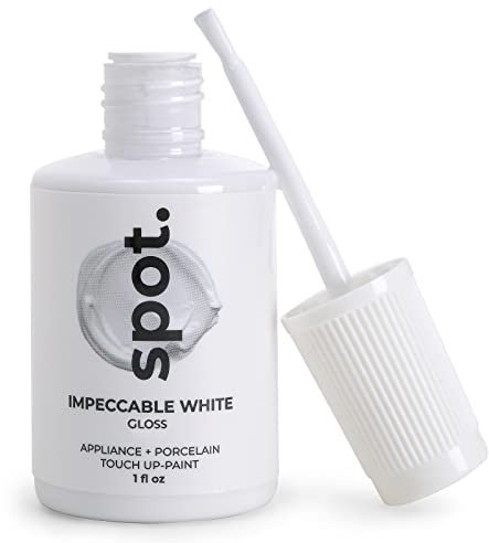 spot. Touch Up Paint Repair Kit for Chips, Scratches, Cracks on Drywalls, Concrete, Metal, Brick, Fiberglass, Laminate Composites, and Existing Painted Surfaces, White Gloss, 1 Fl Oz