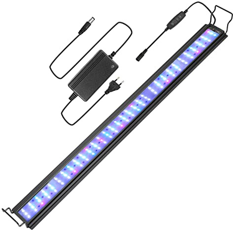 Yakimz Éclairage d'aquarium LED 36W, éclairage LED d'aquarium RGB avec minuterie, pour plantes aquatiques de 87-110 cm et aquariums d'eau douce, dimmable