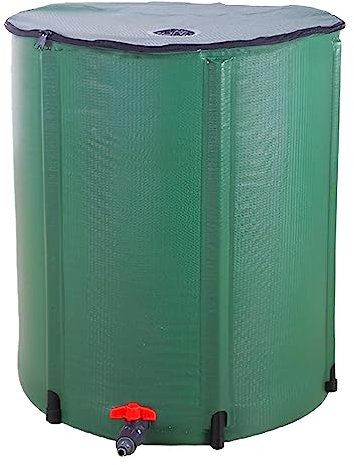Barile di pioggia pieghevole, Barile di raccolta 'acqua con cerniera, serbatoio 'acqua da giardino, contenitore di raccolta 'acqua piovana pieghevole, Barile d'acqua all'aperto per